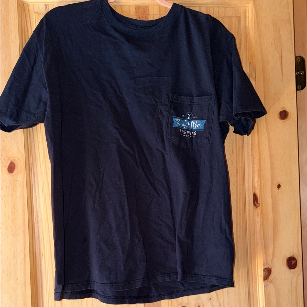 Salt Life Navy Blue Short Sleeve Tee with Pocket
